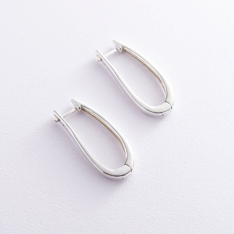 Срібні сережки на англійській застібці 122704 від ювелірного магазину Онікс - 2