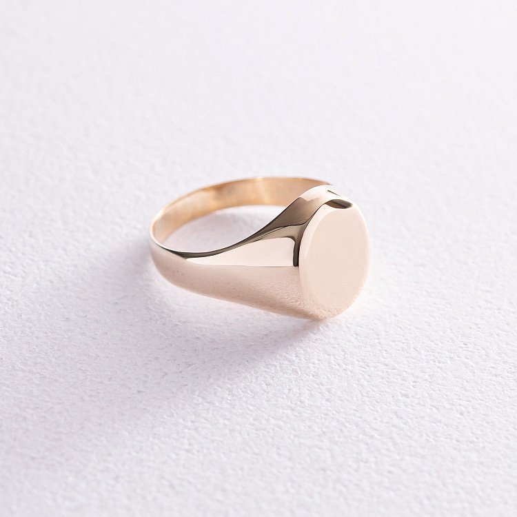 Печатка в желтом золоте (возможна гравировка) к07198 от ювелирного магазина Оникс