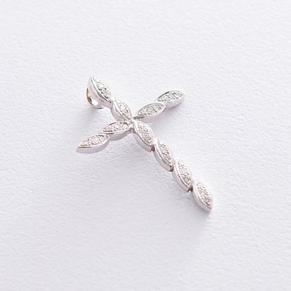 Золотой крестик с бриллиантами пм276