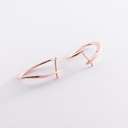 Золотые серьги "Фрея" (овальные) с07401 №6