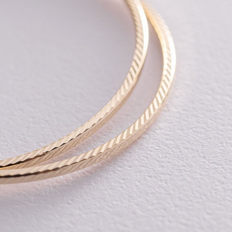 Сережки - кільця в жовтому золоті (4.6 см) с07319 від ювелірного магазину Онікс - 4