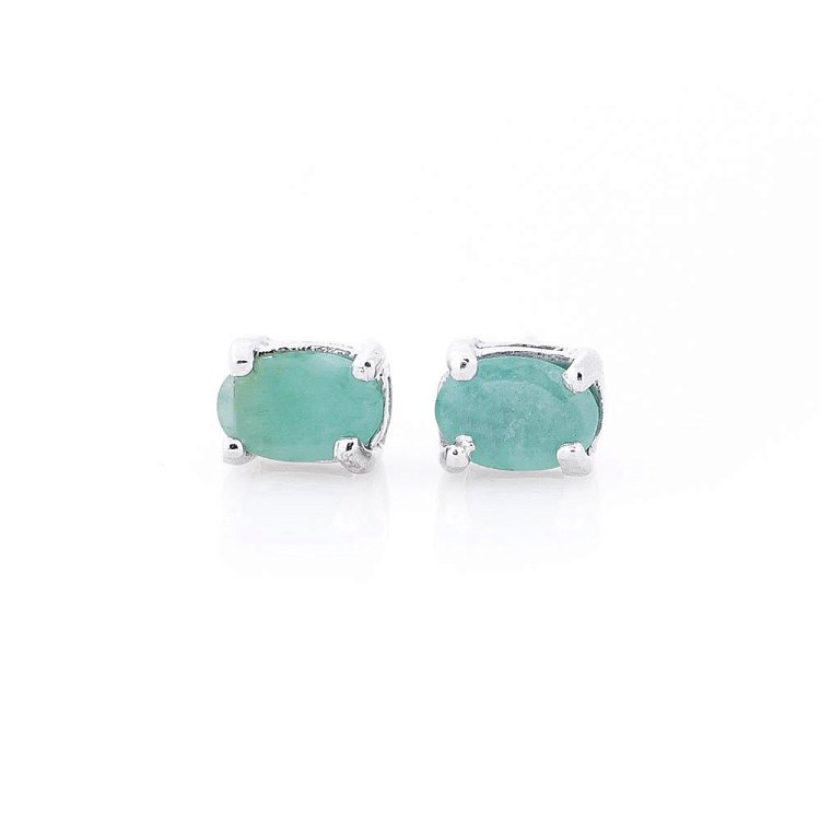 Серьги-пусеты (изумруд) 121557 от ювелирного магазина Оникс - 3