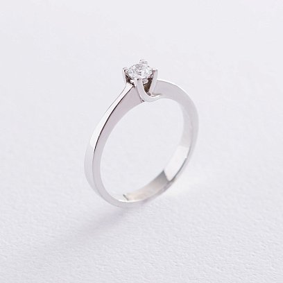 Золота заручальна каблучка з фіанітом к05167