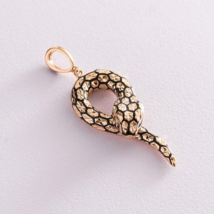 Золотий кулон "Змія" (емаль) п03632 від ювелірного магазину Онікс