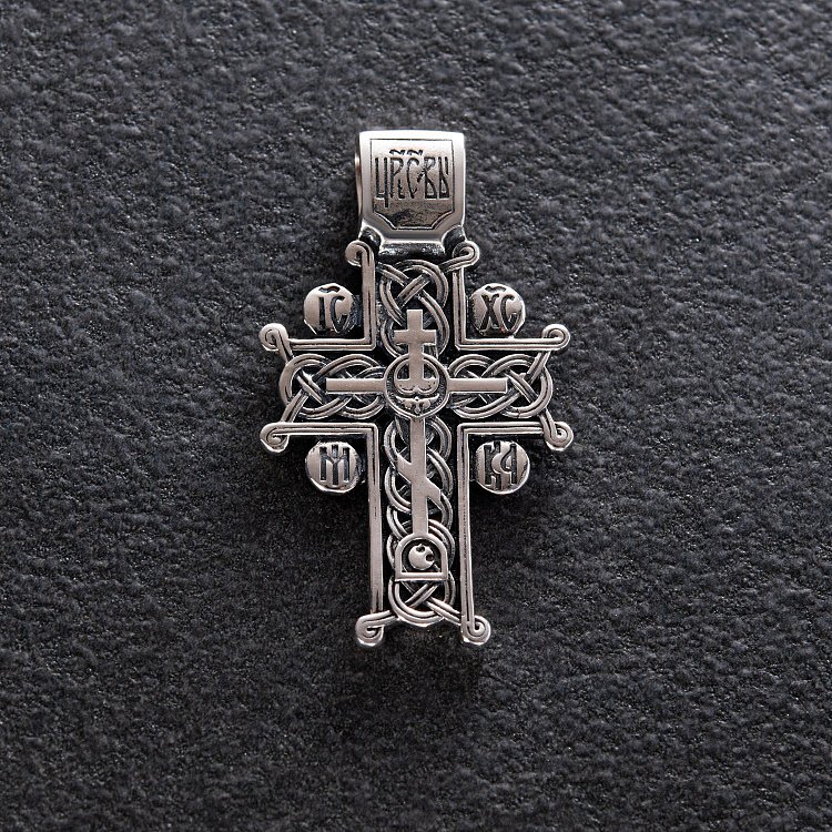 Православний хрест "Голгофський хрест" (чорніння) 133109 від ювелірного магазину Онікс - 2