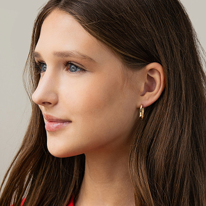 Серьги "Violet" в красном золоте с09755 №2