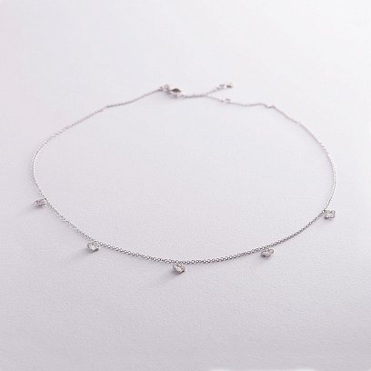 Золоте кольє "Конюшина" з діамантами колб0041lg №6