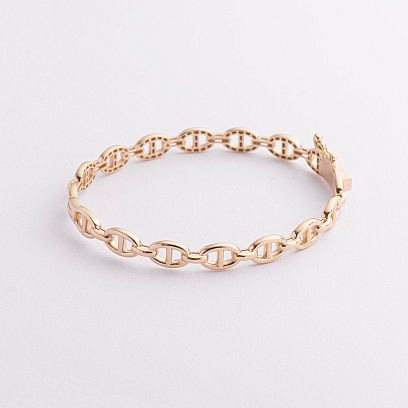 Жорсткий браслет "Helen" у жовтому золоті б05755 №2