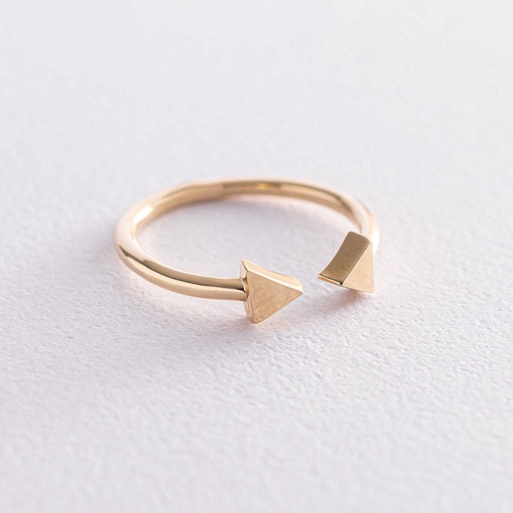 Золотое кольцо "Стрелки" к05487 от ювелирного магазина Оникс