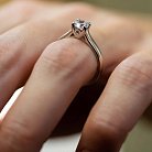 Серебряное помолвочное кольцо с фианитом 112214 от ювелирного магазина Оникс - 3