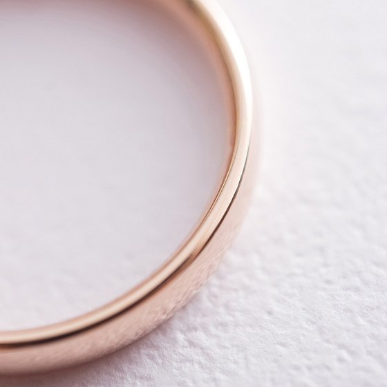 Золотое обручальное кольцо (глянец) 4 мм обр00401 №3