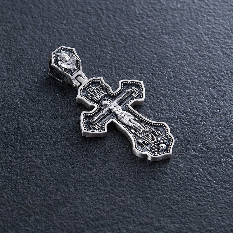 Православний хрест "Розп'яття Христове. Св. Миколай Чудотворець" кд-9 від ювелірного магазину Онікс