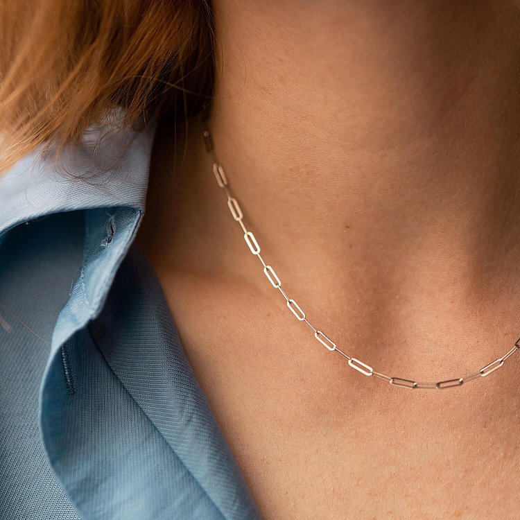 Кольє "Ванесса" mini в білому золоті кол02393 від ювелірного магазину Онікс