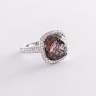 Золотое кольцо с бриллиантами и топазом CR1671Sgm от ювелирного магазина Оникс