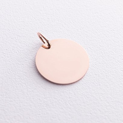 Кулон для гравировки в красном золоте (21 мм) п03102 №3