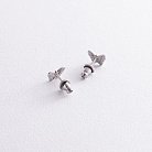 Дитячі сережки - пусети "Метелики" у сріблі (емаль) 768 от ювелирного магазина Оникс - 1
