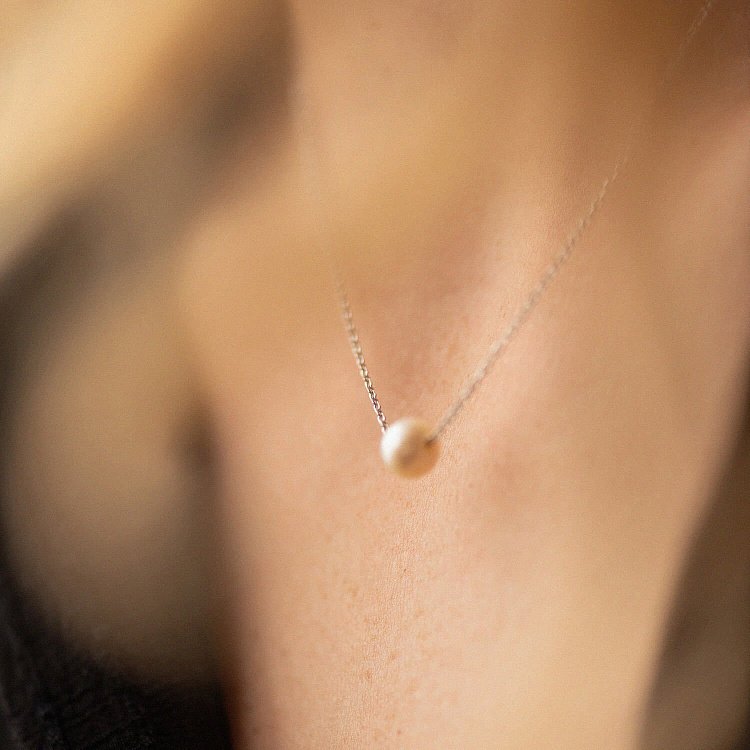 Срібне кольє "Перлина на ланцюжку" 181269 від ювелірного магазину Онікс - 3
