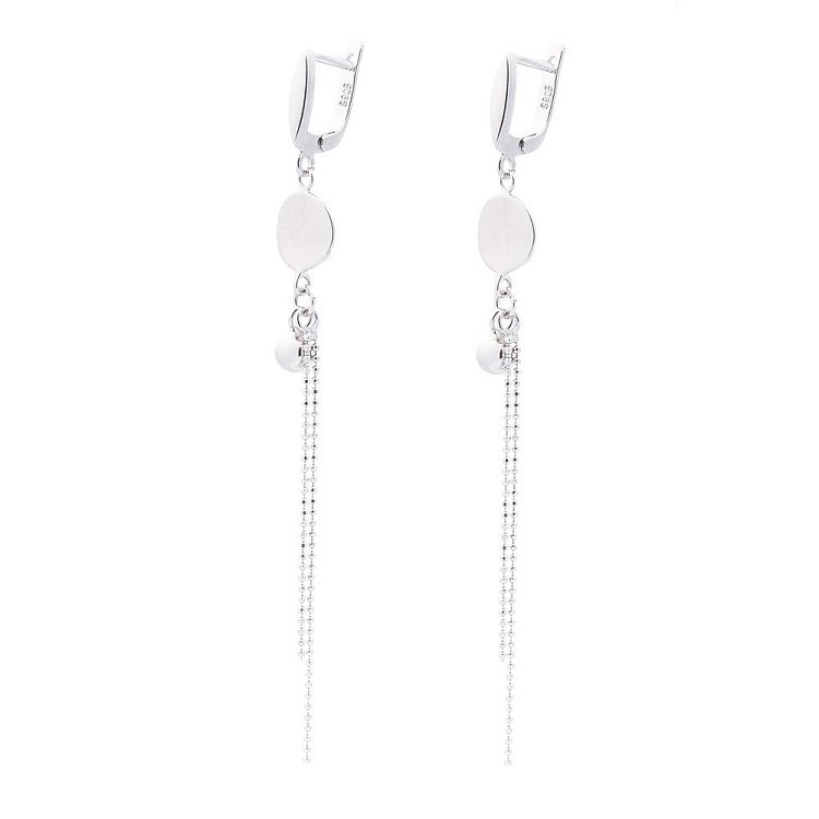 Срібні сережки з кружечками і кульками 122292 від ювелірного магазину Онікс - 1