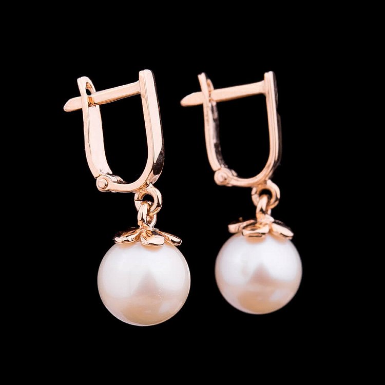 Золоті сережки з перлами с01518 від ювелірного магазину Онікс - 3