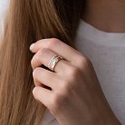 Золотое кольцо с белыми фианитами к06643 от ювелирного магазина Оникс - 1
