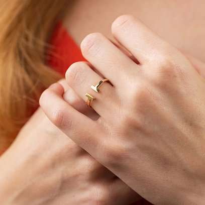 Кольцо "Tina" в желтом золоте к05762 №6