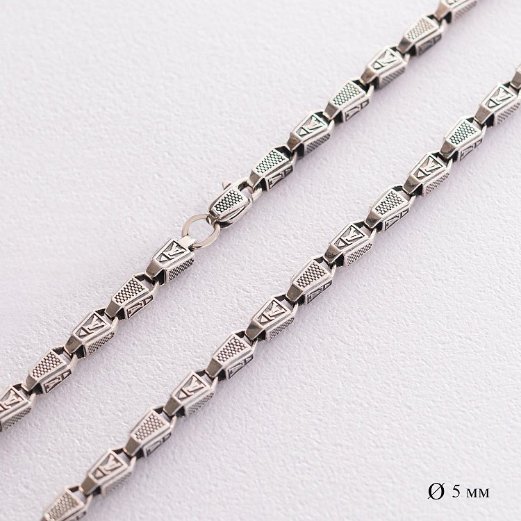 Мужская серебряная цепочка Ц0037ч от ювелирного магазина Оникс