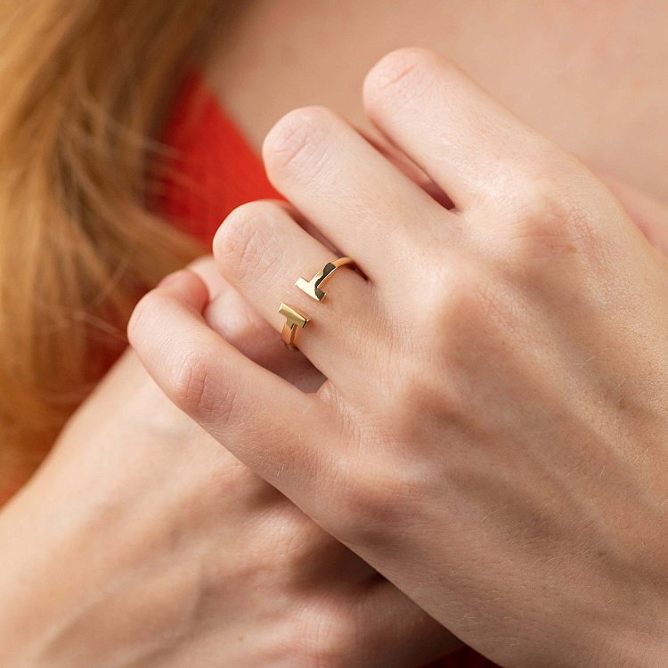 Кольцо "Tina" в желтом золоте к05762 от ювелирного магазина Оникс - 5