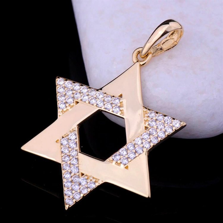 Підвіска "Зірка Давида" з фіанітами п01740 від ювелірного магазину Онікс - 3