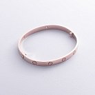 Жесткий золотой браслет "Love" (бриллианты) бб0047m от ювелирного магазина Оникс - 2