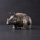 Серебряная фигура ручной работы "Носорог" 23140 от ювелирного магазина Оникс