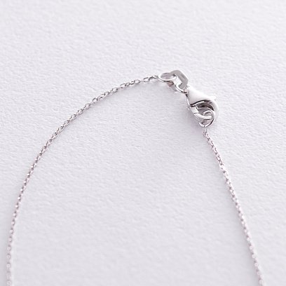 Кольє "Закохані серця" в білому золоті кол01688 №6