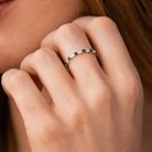Золотое кольцо с бриллиантами и сапфирами кб0540cha от ювелирного магазина Оникс - 2