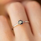 Помолвочное кольцо с черным бриллиантом (белое золото) 236071122 от ювелирного магазина Оникс - 3