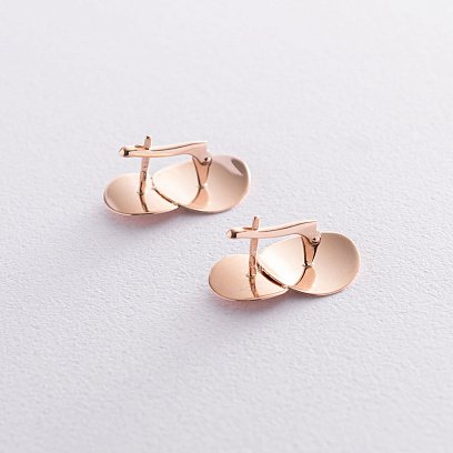 Серьги "Уникальные" в красном золоте 470578 №6