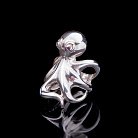 Серебряное кольцо с фианитами "Осьминог" 11304 от ювелирного магазина Оникс