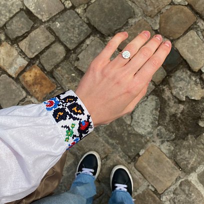 Срібна каблучка "Моя Україна" 112647яу №4