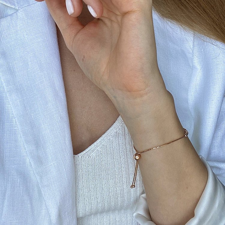 Кульковий браслет з червоного золота б04786 від ювелірного магазину Онікс - 13