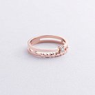 Золотое помолвочное кольцо c сердечками (бриллиант) кб0537м от ювелирного магазина Оникс - 1