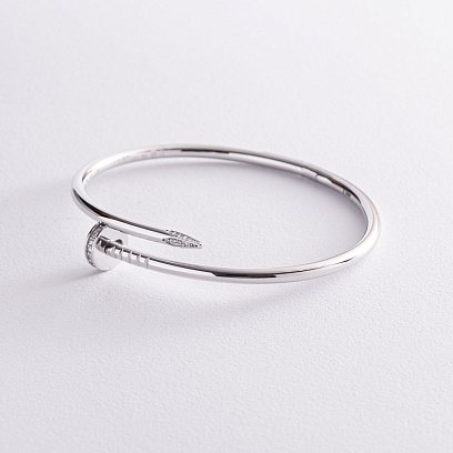 Жесткий золотой браслет "Гвоздь" (бриллианты) бб0032 №3