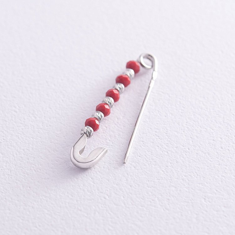 Серебряная булавка (коралл) 21047 Серебряная булавка (коралл) 21047 от ювелирного магазина Оникс