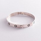 Серебряный жесткий браслет "Love" 141573 от ювелирного магазина Оникс - 3