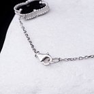 Срібний браслет "Конюшина" з оніксом і перламутром (родій) 14874 от ювелирного магазина Оникс - 3