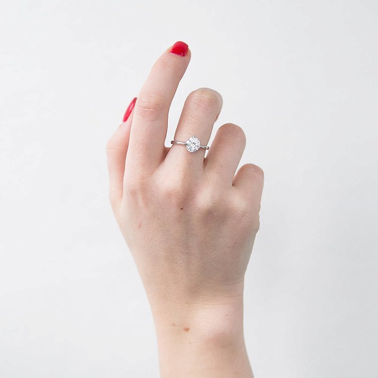 Помолвочное кольцо с фианитом 111750 от ювелирного магазина Оникс - 3