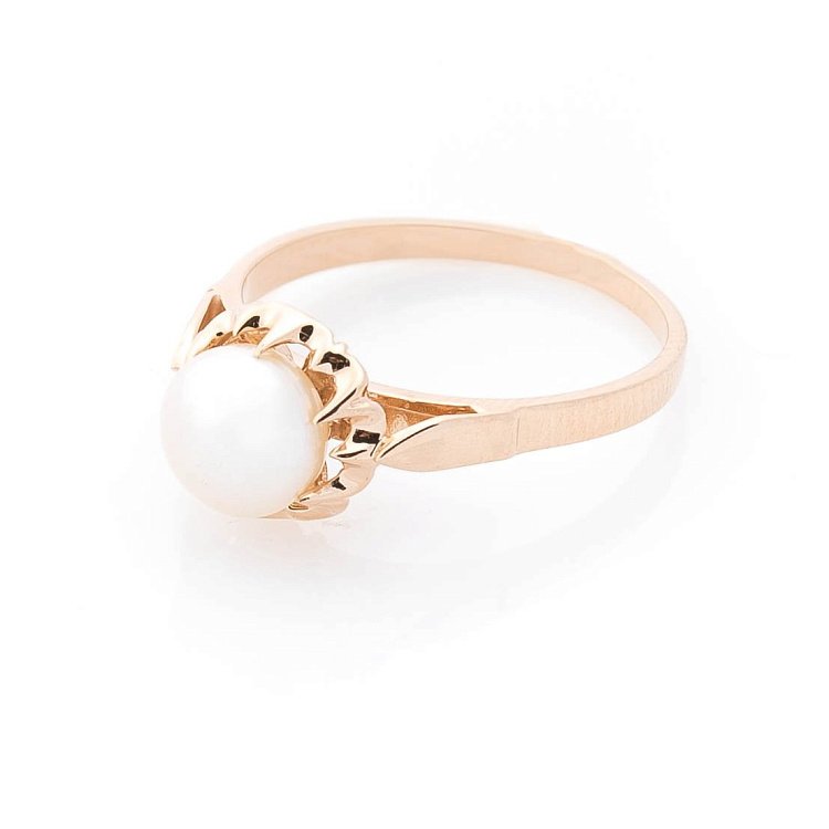 Золотое кольцо с культ. пресн. жемчугом к05497 от ювелирного магазина Оникс - 2