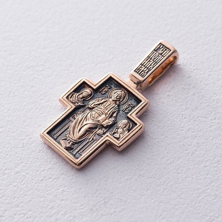 Золотой крест "Господь вседержитель. Илия пророк в пустыне" п02651 Золотой крест "Господь вседержитель. Илия пророк в пустыне" п02651 от ювелирного магазина Оникс