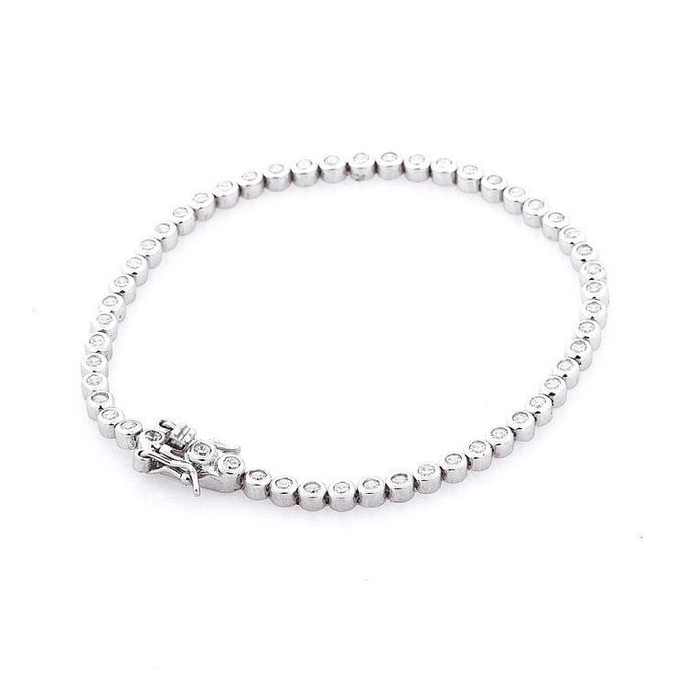 Срібний браслет з фіанітами 141087 від ювелірного магазину Онікс