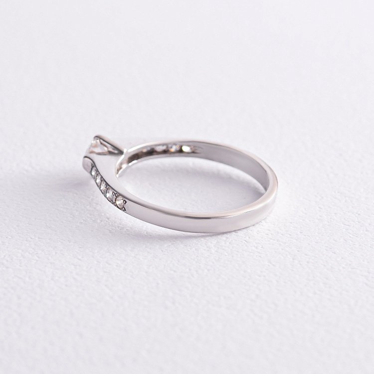 Помолвочное кольцо в белом золоте с бриллиантами км0235 от ювелирного магазина Оникс - 3