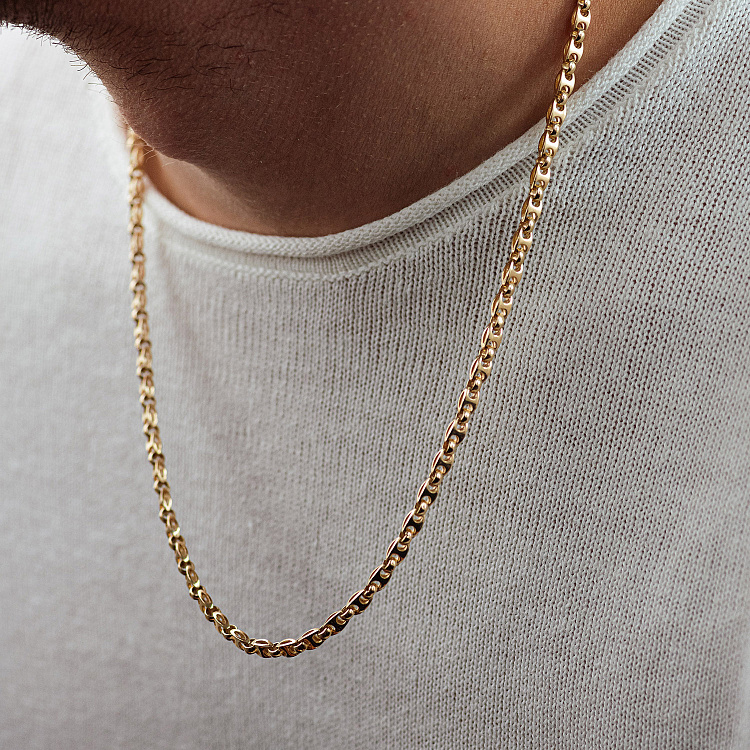 Фантазійний ланцюжок у жовтому золоті ц00439 від ювелірного магазину Онікс - 6