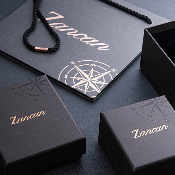 Чоловічий браслет зі срібною та золотою вставкою Zancan EXB293R-N №4