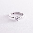 Помолвочное кольцо в белом золоте (фианит) к07097 от ювелирного магазина Оникс